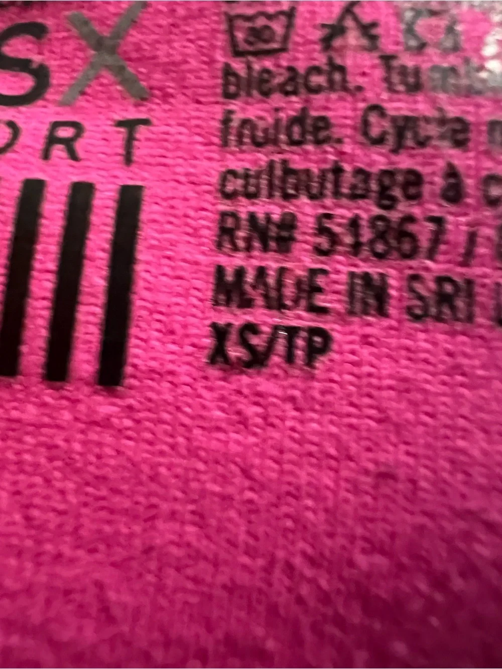 Victoria's Secret Pink & Black Space-Dye Capri Leggings